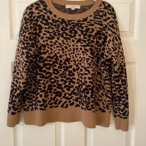 Loft Cheetah Print Sweater Medium